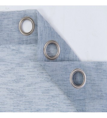 Set of Two 84"  Blue Textured Grommet Window Panels