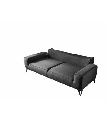 90" Dark Gray Linen Sleeper Sofa