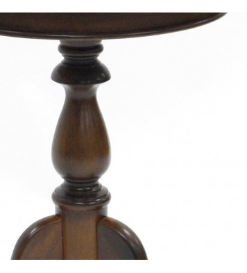 25" Dark Brown Manufactured Wood Round End Table