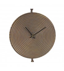 2" Circle Bronzemetal Analog Wall Clock