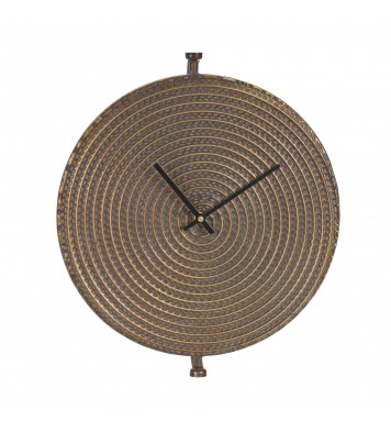 2" Circle Bronzemetal Analog Wall Clock