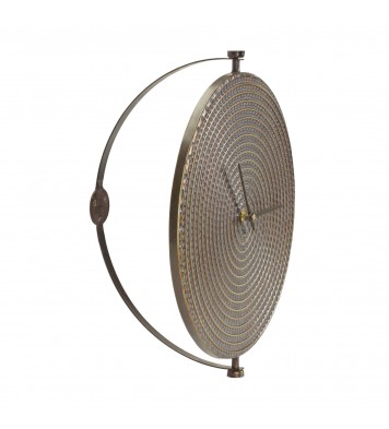 2" Circle Bronzemetal Analog Wall Clock