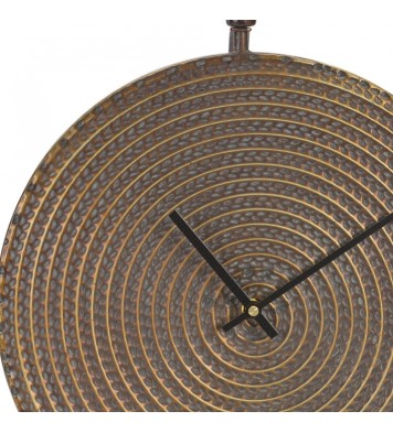 2" Circle Bronzemetal Analog Wall Clock