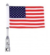 Motorcycle Flagpole Mount and USA Flag