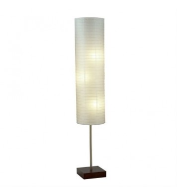 Modern Asian Style Floor Lamp with White Rice Paper Shade