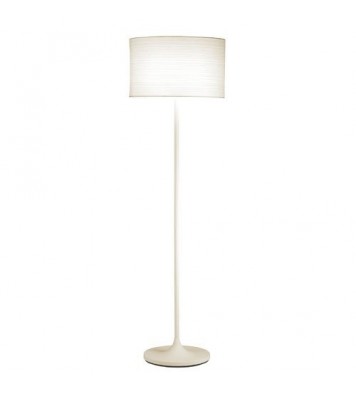 Modern Floor Lamp with White Paper Drum Shade