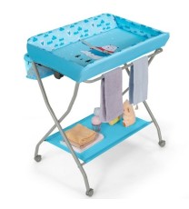 Blue Folding  Wide Nursery Baby Diaper Changing Table