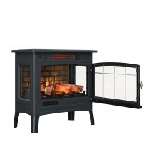 Black Infrared Quartz Electric Fireplace Stove Heater