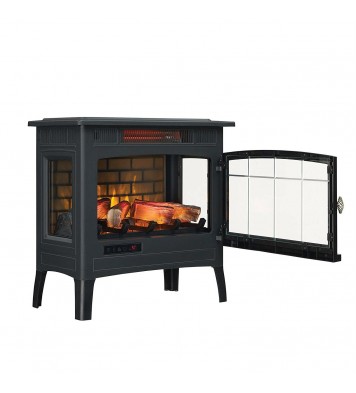 Black Infrared Quartz Electric Fireplace Stove Heater