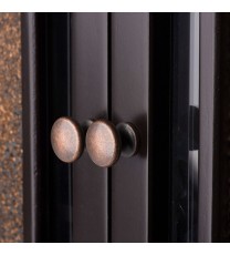 Espresso Bathroom Wall Cabinet with Amber Mosaic Glass Accents