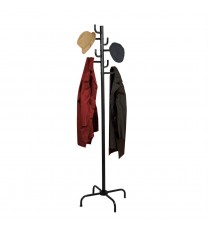 Black Metal Coat Rack Entry Hall Tree Hat Rack