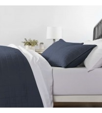 2 Piece Microfiber Farmhouse Coverlet Bedspread Set Navy, Twin/Twin XL