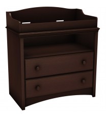 Baby Furniture 2 Drawer Diaper Changing Table in Espresso