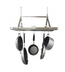 Heavy Duty Ceiling Mounted Rectangle Stainless Steel Hanging Pot Rack