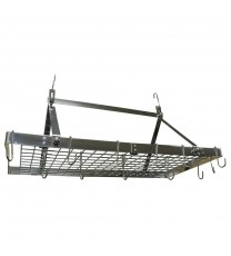 Heavy Duty Ceiling Mounted Rectangle Stainless Steel Hanging Pot Rack