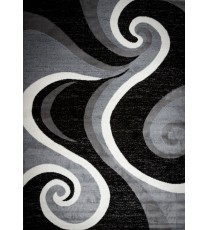 Blacksmith Swish Gray/Black Area Rug 5 ft. by 7 ft.