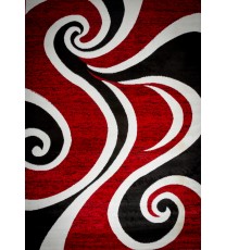 Mckenzie Red/Black/White Area Rug 5 ft. by 7 ft.