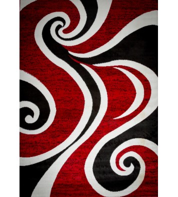 Mckenzie Red/Black/White Area Rug 5 ft. by 7 ft.