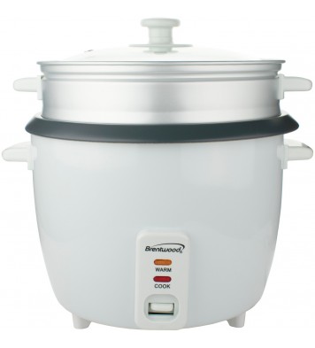 Brentwood Appliances TS-380S Rice Cooker with Steamer (10 Cups, 700 Watts)