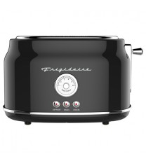 Frigidaire ETO102-BLACK 2-Slice 900-Watt Retro Stainless Steel Toaster (Black)