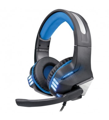 Supersonic IQ-480G - BLUE Pro-Wired Gaming Headset with Lights (Blue)