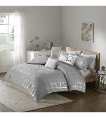 Raina Metallic Printed Comforter Set