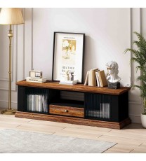 Modern Design TV stand with 2 Storage Cabinets and Drawer,TV Console Table Media Cabinet,for Living Room Bedroom