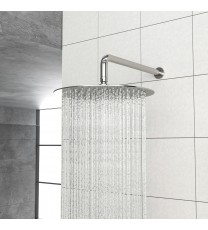 10" Rain Shower Head Systems, Dual Shower Heads, Brushed Nickel,Wall Mounted shower