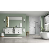 72*23*21in Wall Hung Doulble Sink Bath Vanity Cabinet Only in Bathroom Vanities without Tops