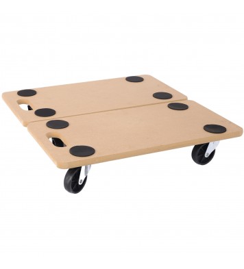 Furniture Moving Dolly, Heavy Duty Wood Rolling Mover with Wheels for Piano Couch Fridge Heavy Items, Securely Holds 500 Lbs (2pcs 22.8" x11.2" Platform)