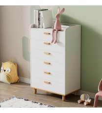 Modern Simple Style White Modern Six-Drawer Chest for Bedroom, Kid's Room, Living Room, Nursery Room