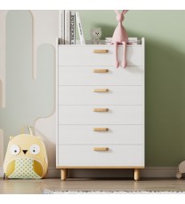 Modern Simple Style White Modern Six-Drawer Chest for Bedroom, Kid's Room, Living Room, Nursery Room