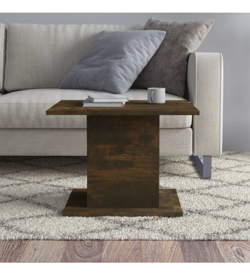 Coffee Table Smoked Oak 21.9"x21.9"x15.7" Engineered Wood