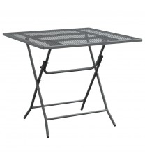 Patio Table 31.5"x31.5"x28.3" Expanded Metal Mesh Anthracite