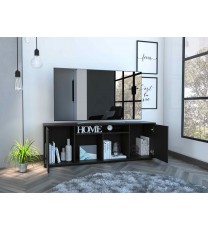 Falmouth Rectangle 3-Shelf TV Stand Black Wengue