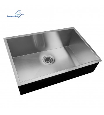 Aqucubic handmade 304 kitchen Sink Undermount Kitchen Sink with Basket Strainer