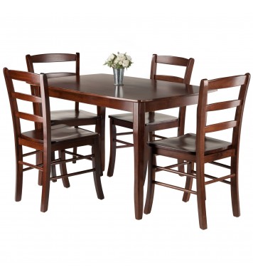 Inglewood 5-Pc Dining Table with Ladder-back Chairs; Natural