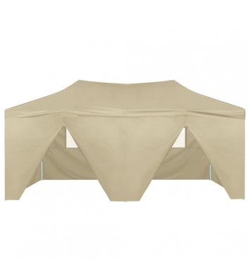 Professional Folding Party Tent with 4 Sidewalls 9.8'x19.7' Steel Cream