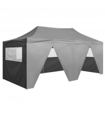 Professional Folding Party Tent with 4 Sidewalls 9.8'x19.7' Steel Anthracite