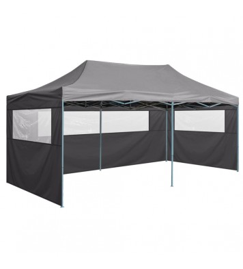 Professional Folding Party Tent with 4 Sidewalls 9.8'x19.7' Steel Anthracite