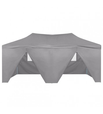 Professional Folding Party Tent with 4 Sidewalls 9.8'x19.7' Steel Anthracite