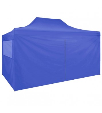 Professional Folding Party Tent with 4 Sidewalls 9.8'x13.1' Steel Blue