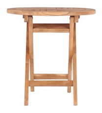 Folding Patio Table 17.7" Solid Teak Wood