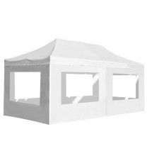 Professional Folding Party Tent with Walls Aluminum 19.7'x9.8' White