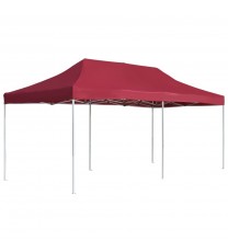 Professional Folding Party Tent Aluminum 19.7'x9.8' Wine Red