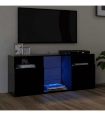 TV Cabinet with LED Lights Black 47.2"x11.8"x19.7"