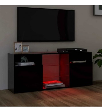 TV Cabinet with LED Lights Black 47.2"x11.8"x19.7"