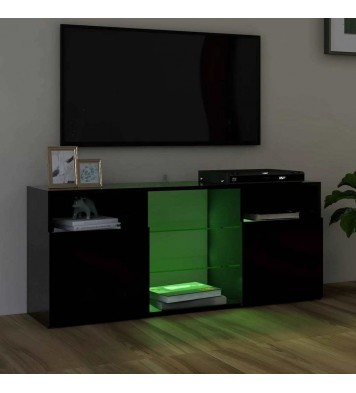 TV Cabinet with LED Lights Black 47.2"x11.8"x19.7"