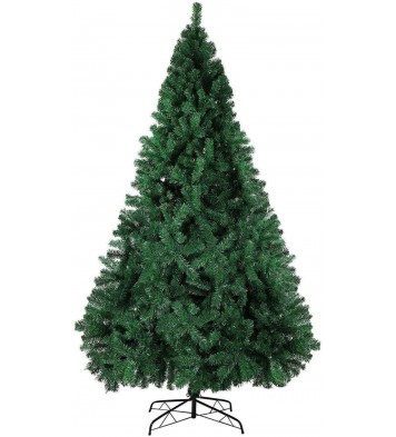 Bosonshop 9 FT High Artificial Christmas Pine Tree Fake Xmas Tree 1850 Tips Full Tree W/ Solid Metal Stand