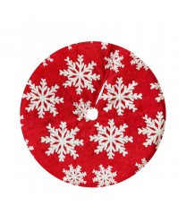 Christmas Tree Skirt, Jacquard Cashmere Snow Flake Xmas Holiday Decoration Ornament